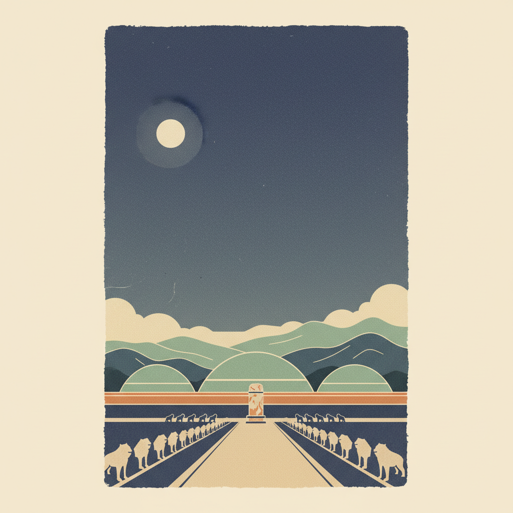 Imperial Tombs of the Ming and Qing Dynasties — illustrated travel poster
