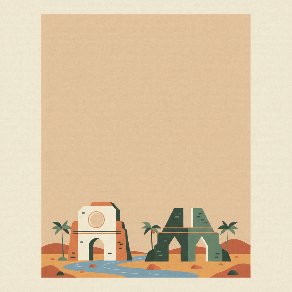 Jesuit Missions of La Santísima Trinidad de Paraná and Jesús de Tavarangue — illustrated travel poster