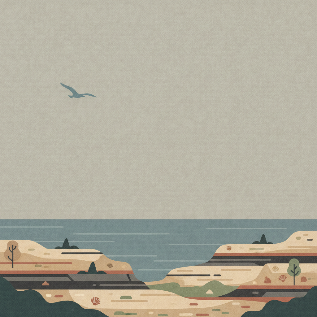 Joggins Fossil Cliffs — illustrated travel poster