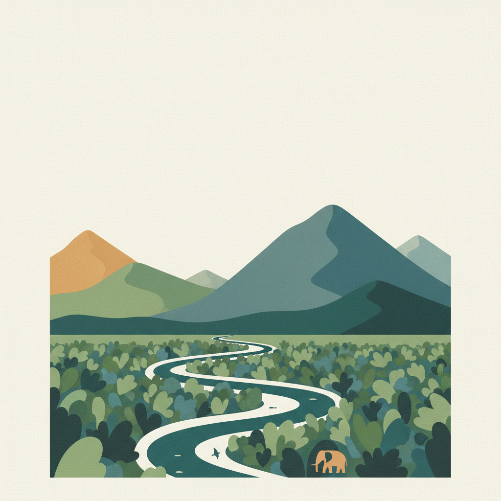 Kaeng Krachan Forest Complex — illustrated travel poster