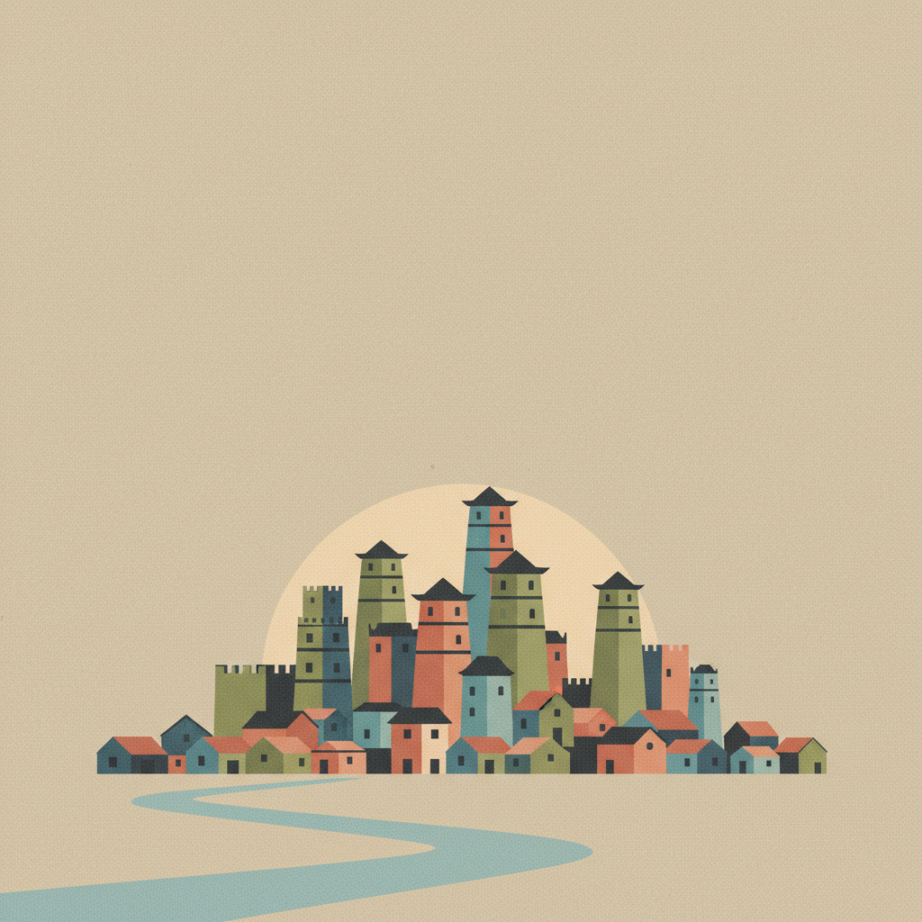 Kaiping Diaolou and Villages — illustrated travel poster