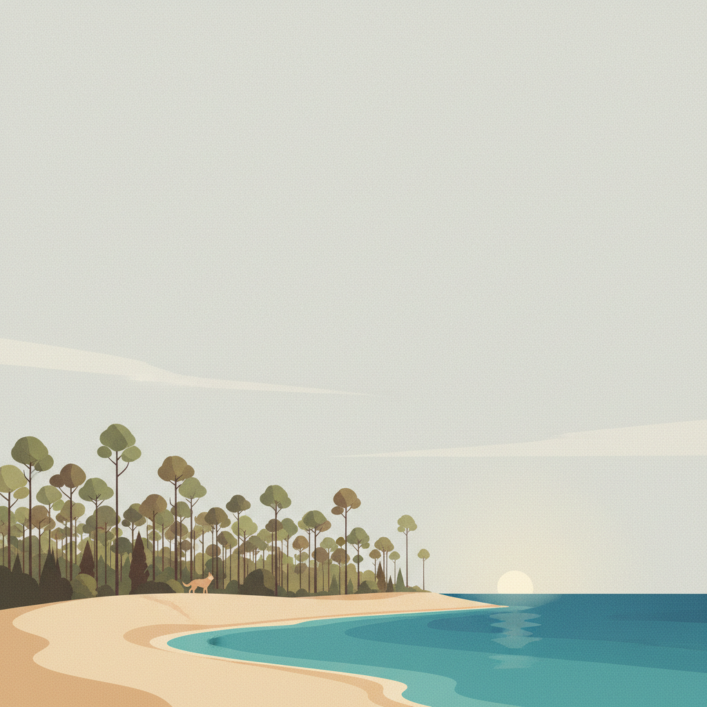 K’gari — illustrated travel poster