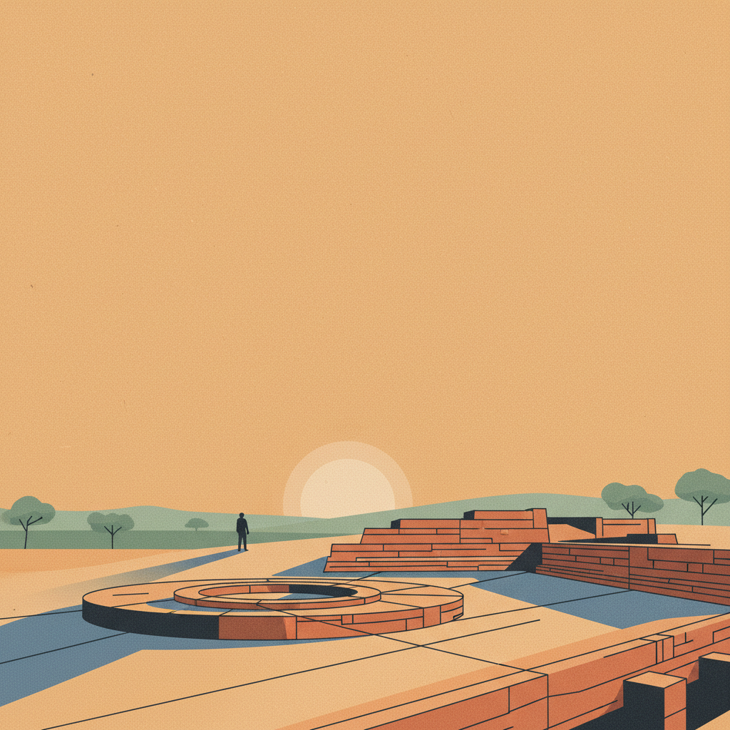 Khami Ruins National Monument — illustrated travel poster