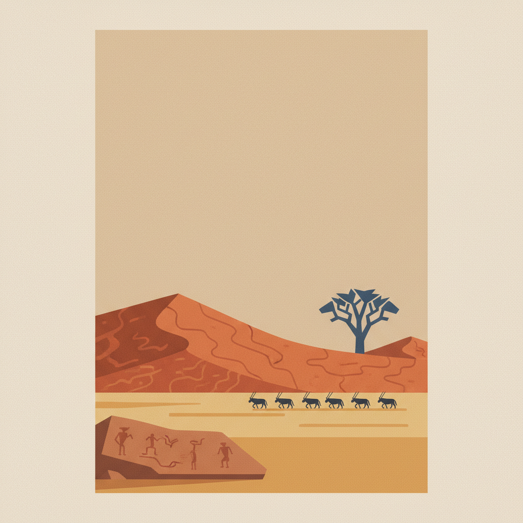 ǂKhomani Cultural Landscape — illustrated travel poster