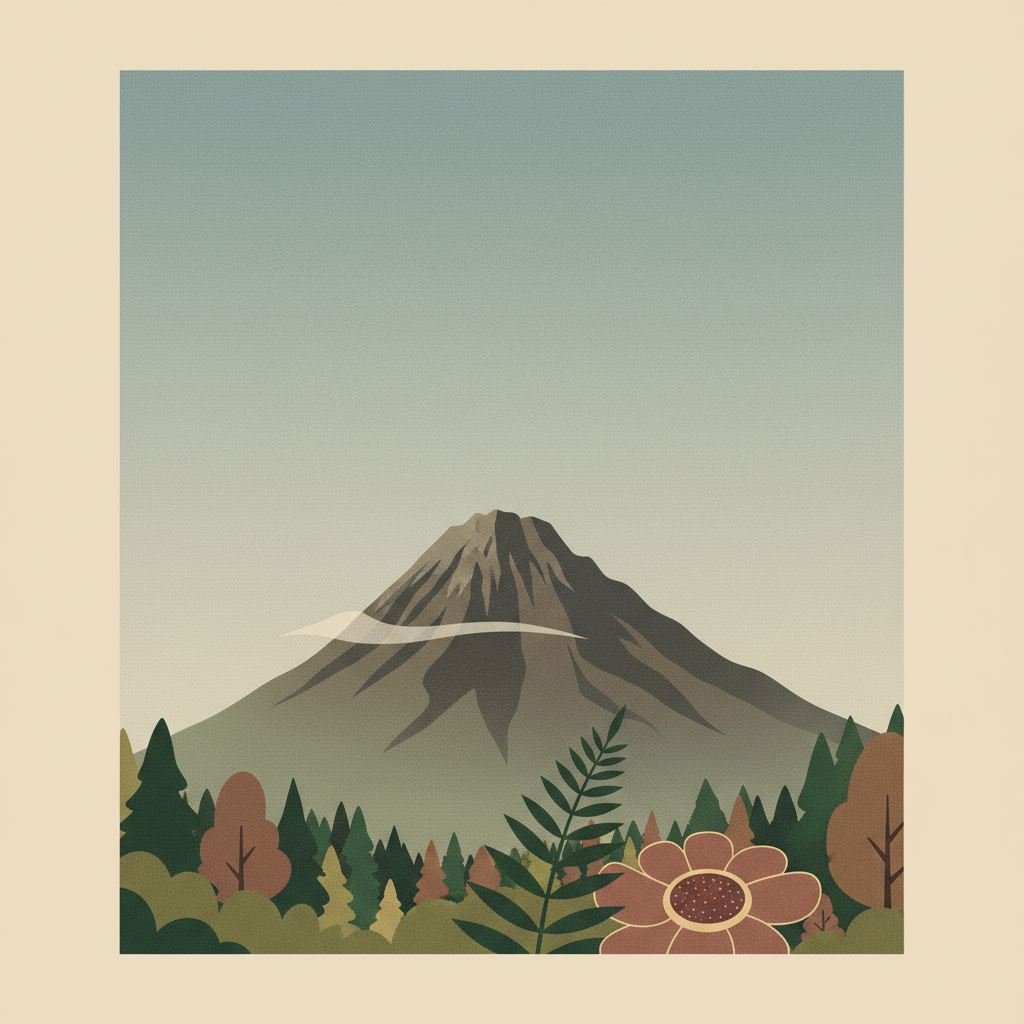 Kinabalu Park — illustrated travel poster