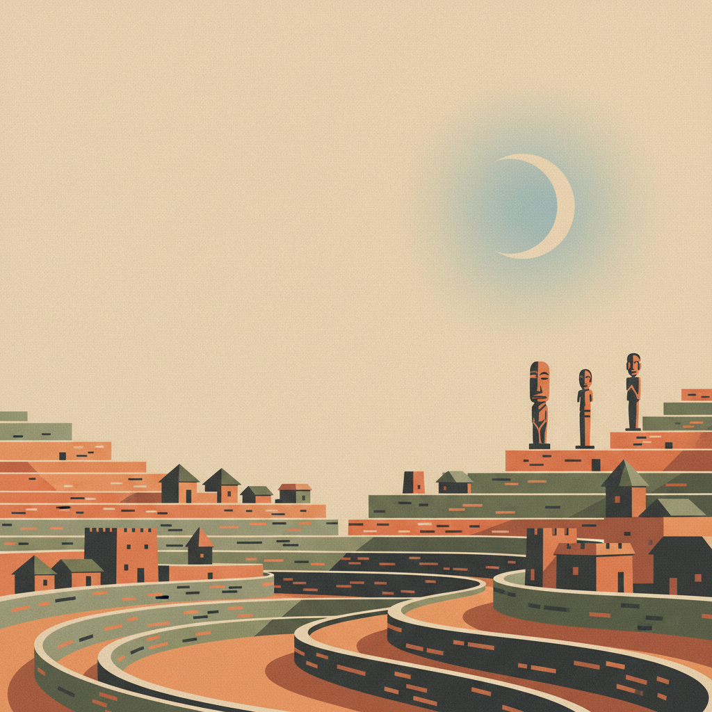 Konso Cultural Landscape — illustrated travel poster