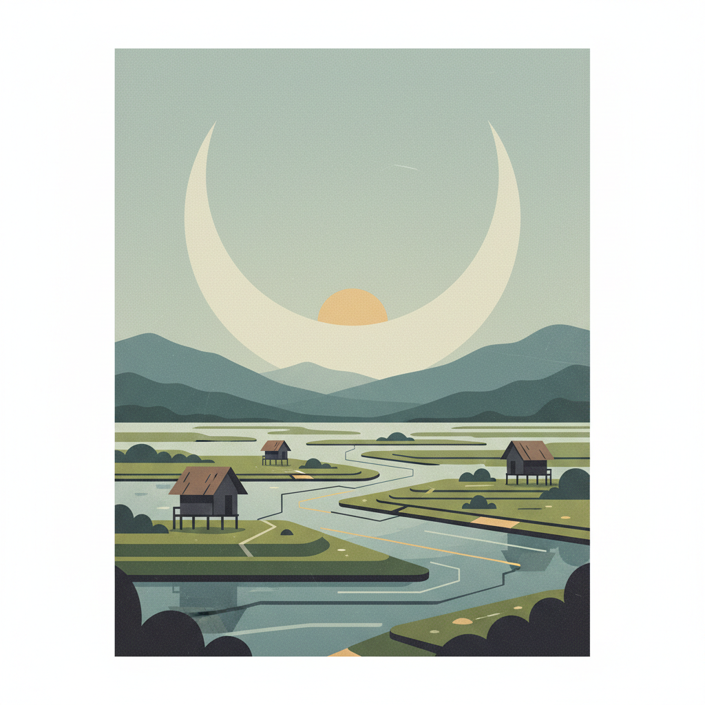 Kuk Early Agricultural Site — illustrated travel poster