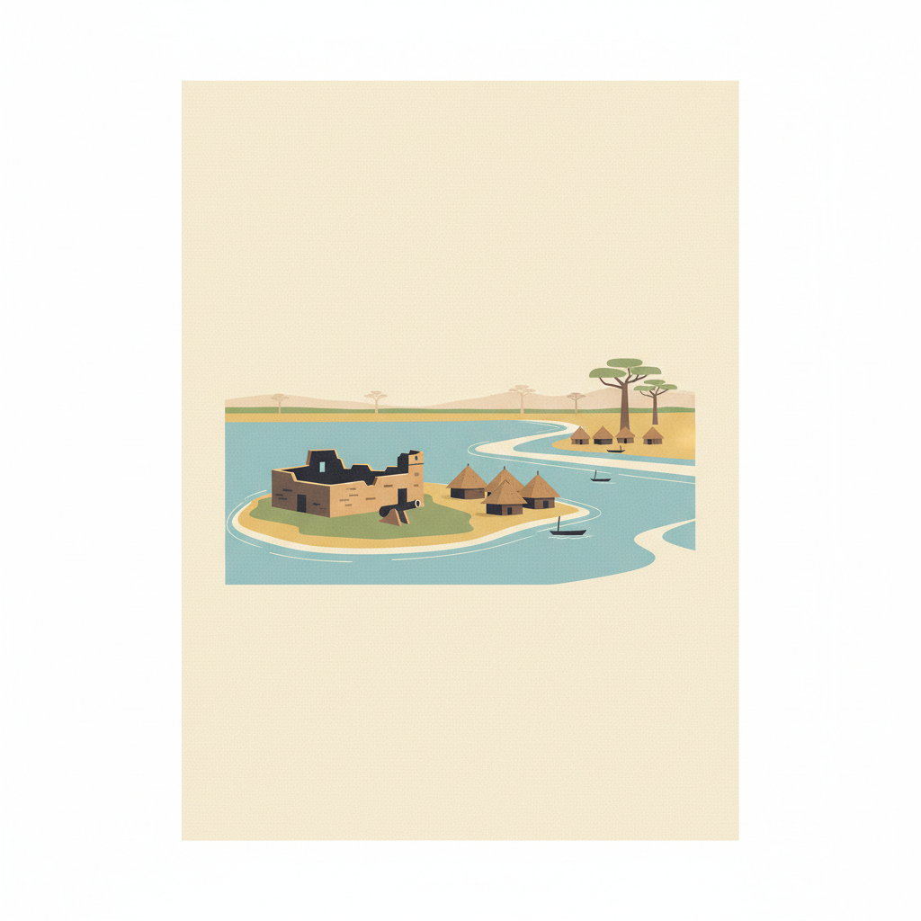 Kunta Kinteh Island and Related Sites — illustrated travel poster