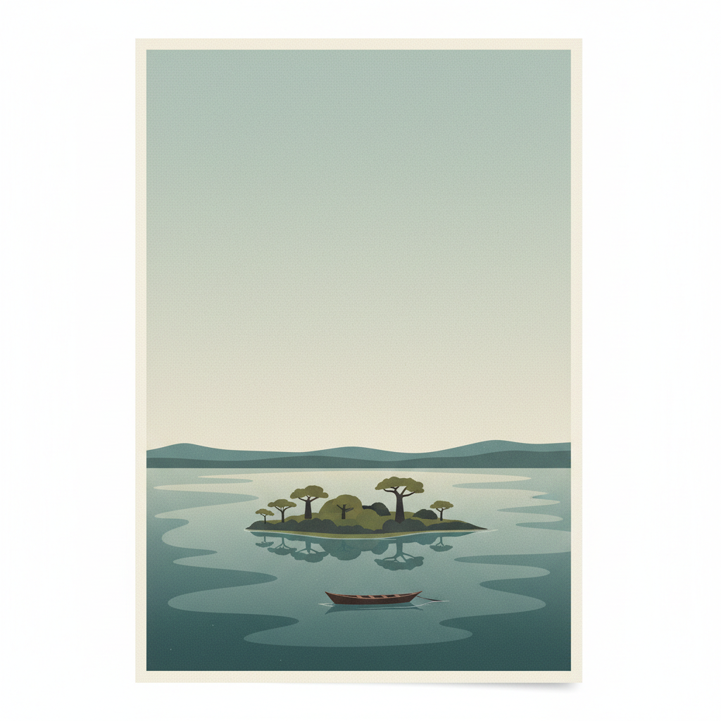 Lake Malawi National Park — illustrated travel poster
