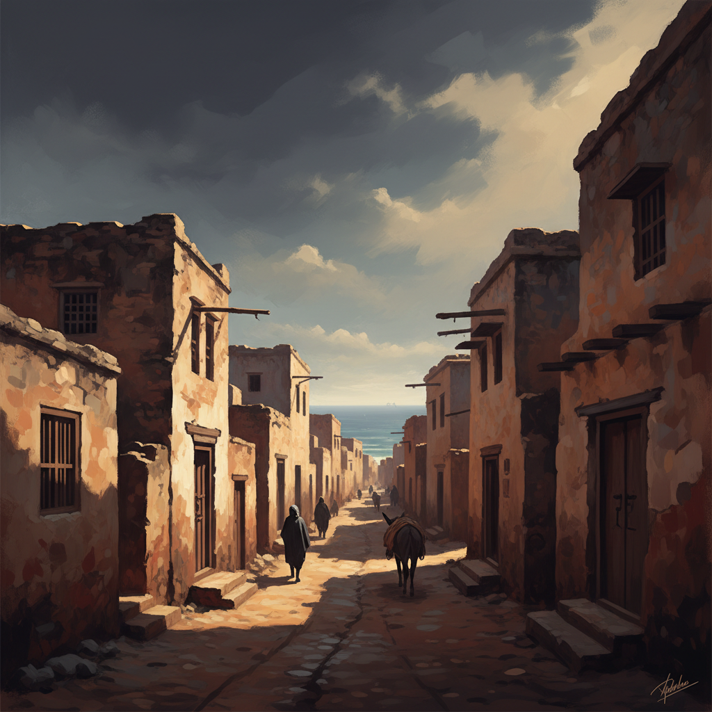 Lamu Old Town — illustrated travel poster