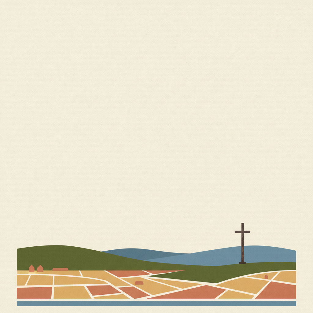 Landscape of Grand Pré — illustrated travel poster