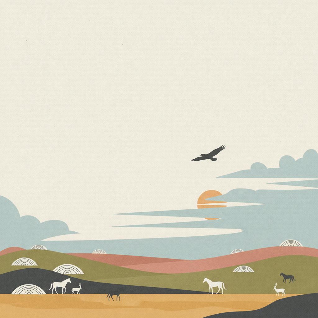 Landscapes of Dauria — illustrated travel poster