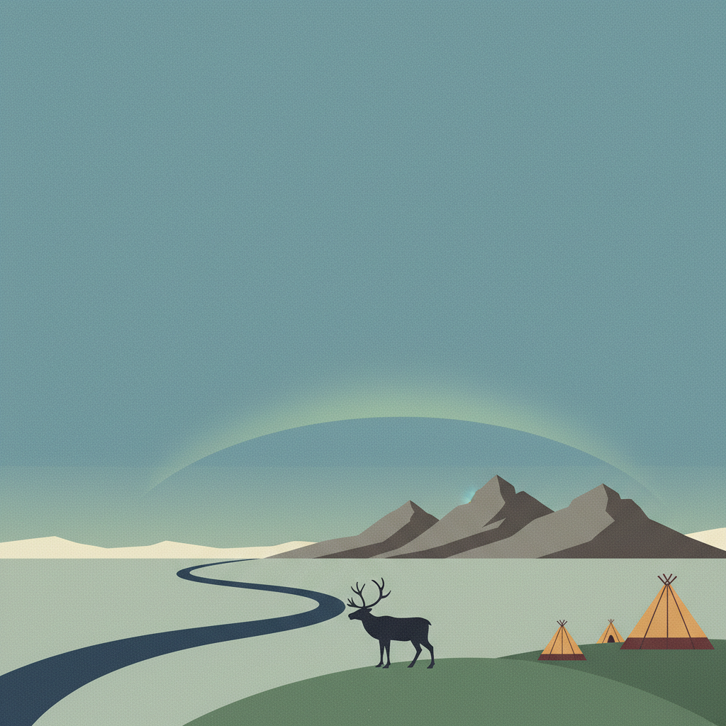 Laponian Area — illustrated travel poster