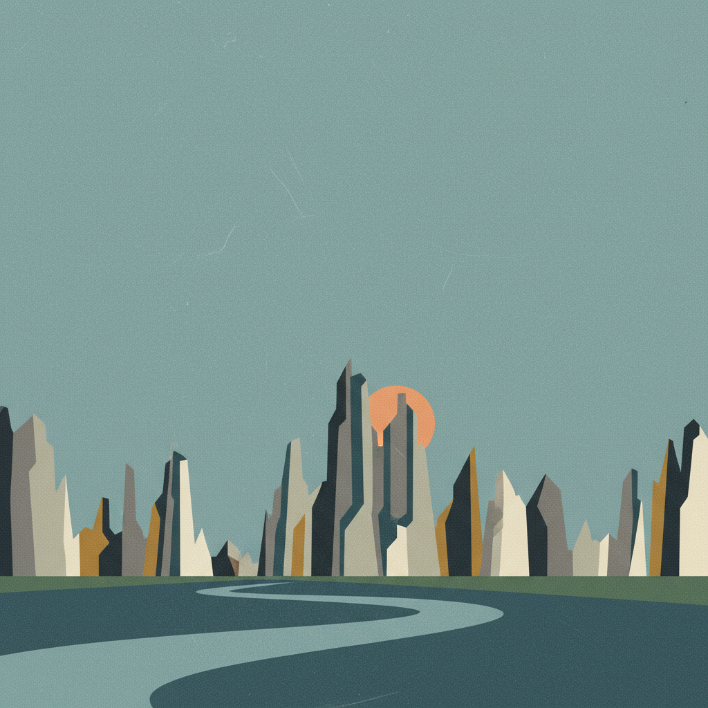 Lena Pillars Nature Park — illustrated travel poster