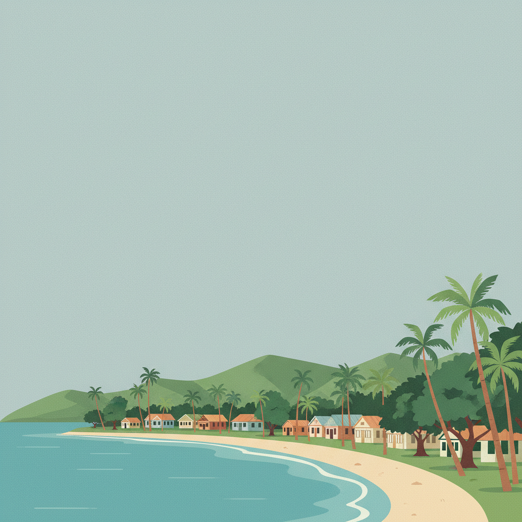 Levuka Historical Port Town — illustrated travel poster