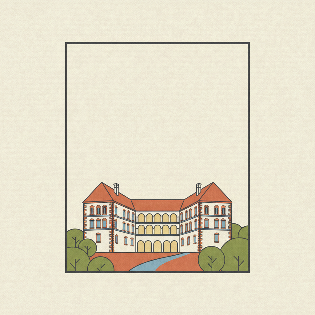 Litomyšl Castle — illustrated travel poster
