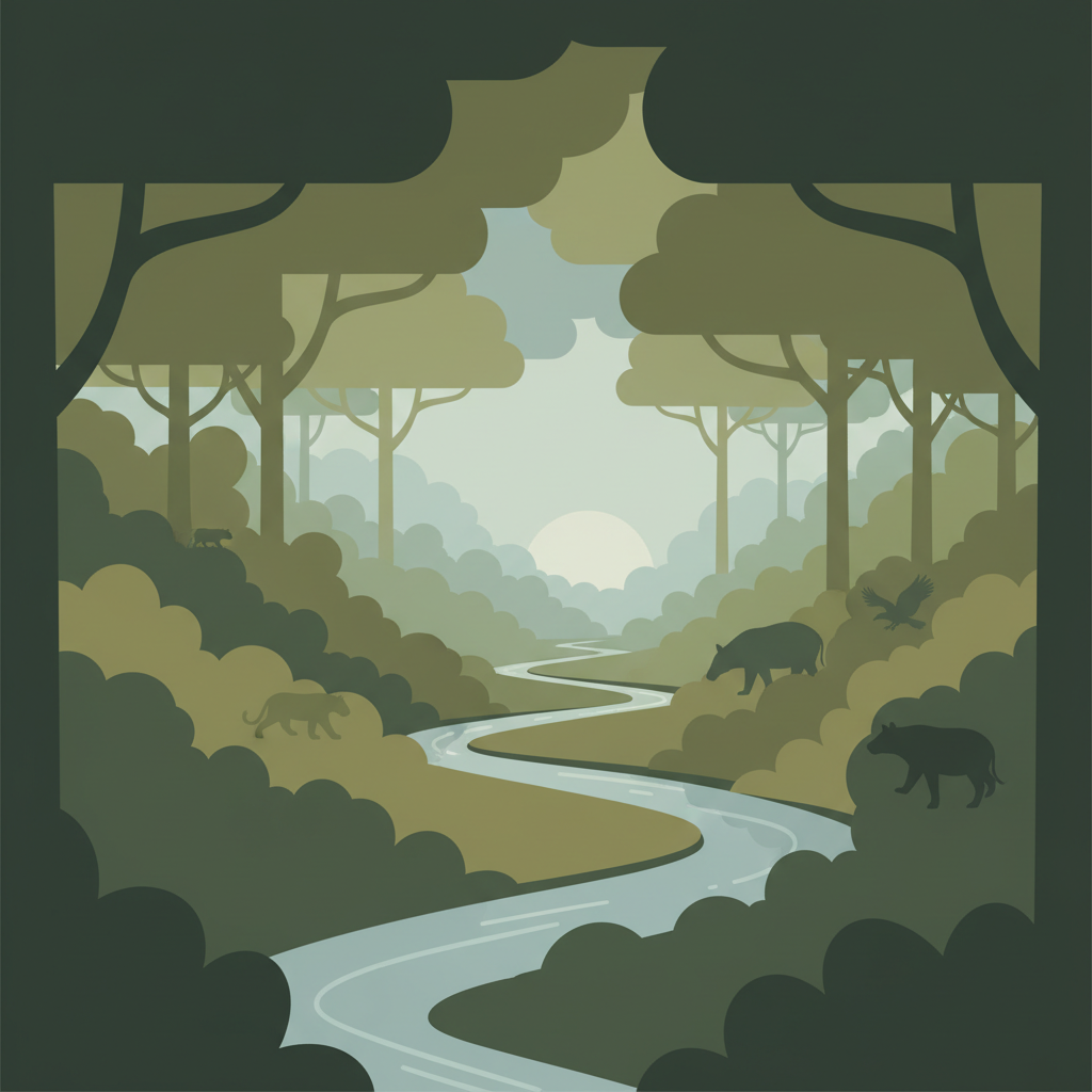 Los Katíos National Park — illustrated travel poster