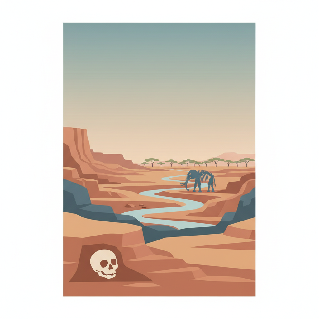Lower Valley of the Awash — illustrated travel poster
