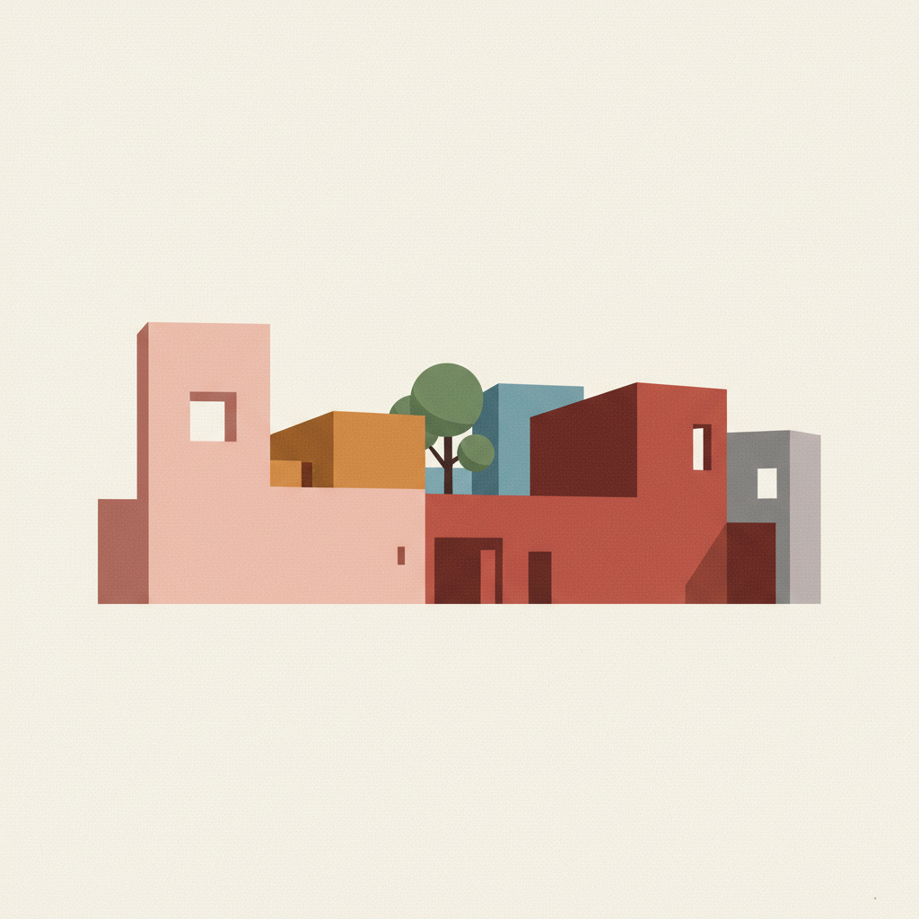 Luis Barragán House and Studio — illustrated travel poster