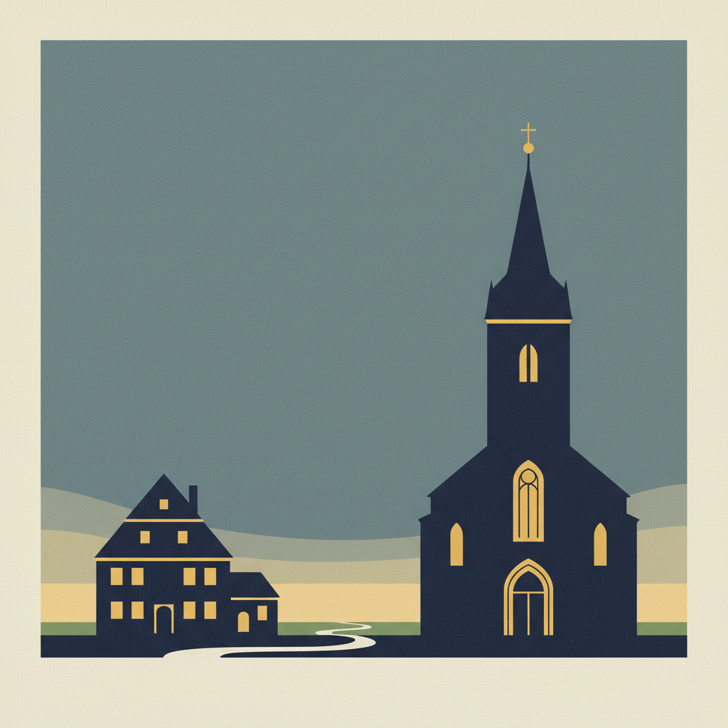 Luther Memorials in Eisleben and Wittenberg — illustrated travel poster