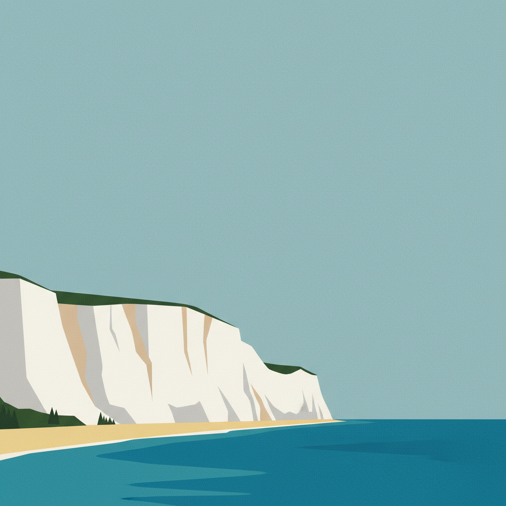 Møns Klint — illustrated travel poster