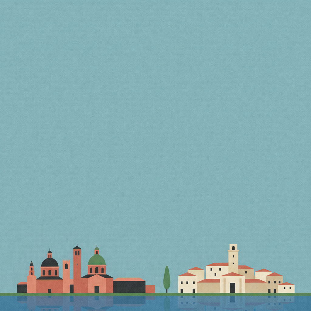 Mantua and Sabbioneta — illustrated travel poster