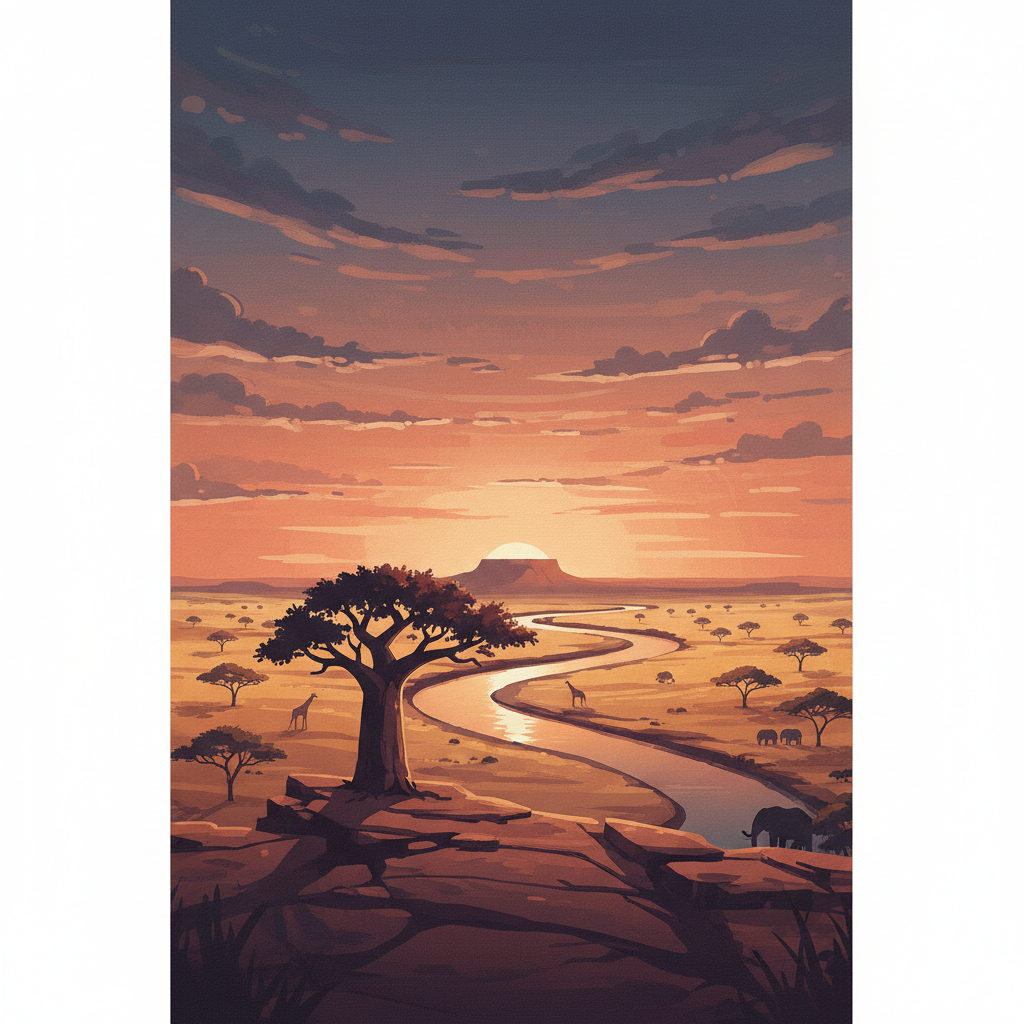 Mapungubwe Cultural Landscape — illustrated travel poster