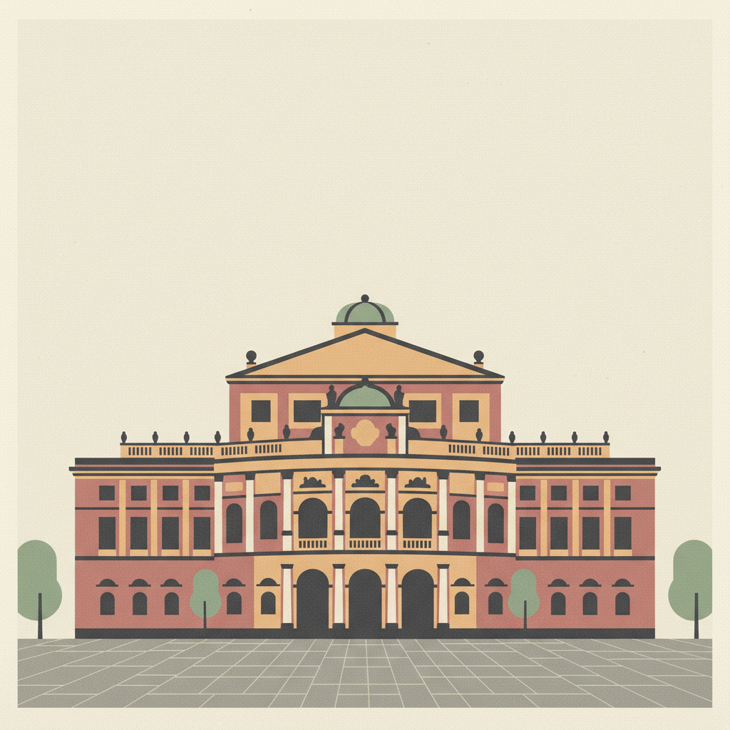 Margravial Opera House Bayreuth — illustrated travel poster