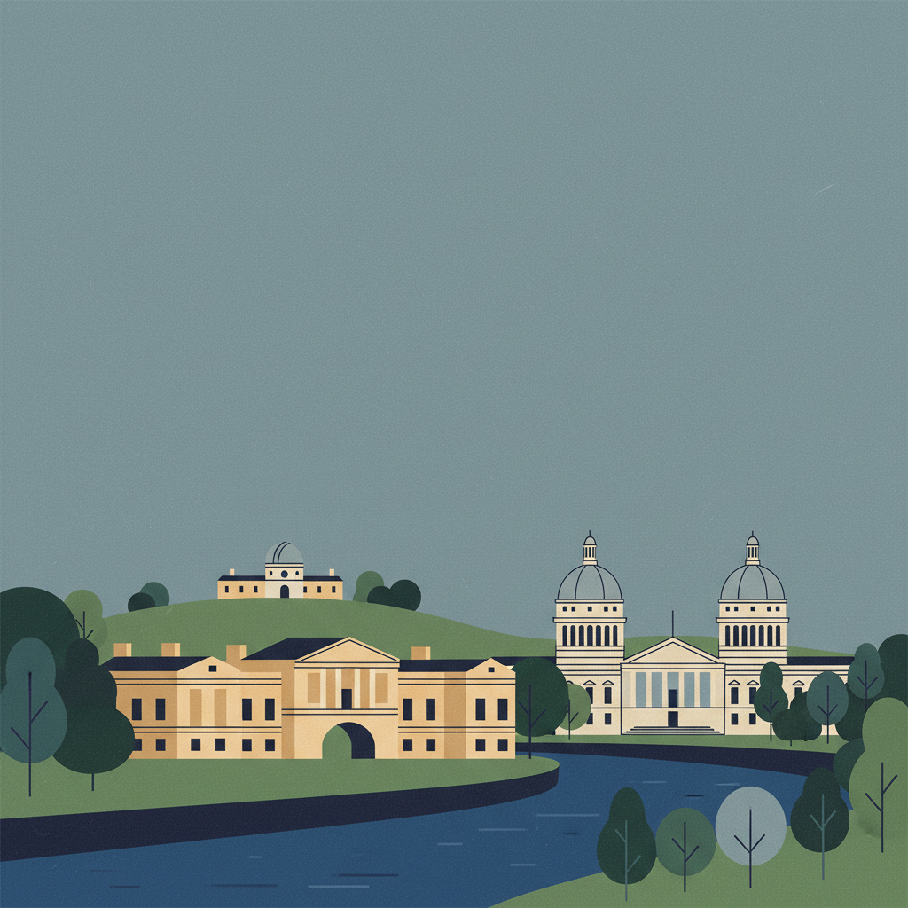 Maritime Greenwich — illustrated travel poster
