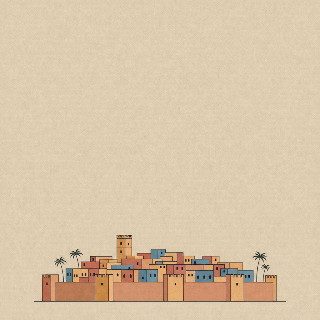 Medina of Sousse — illustrated travel poster