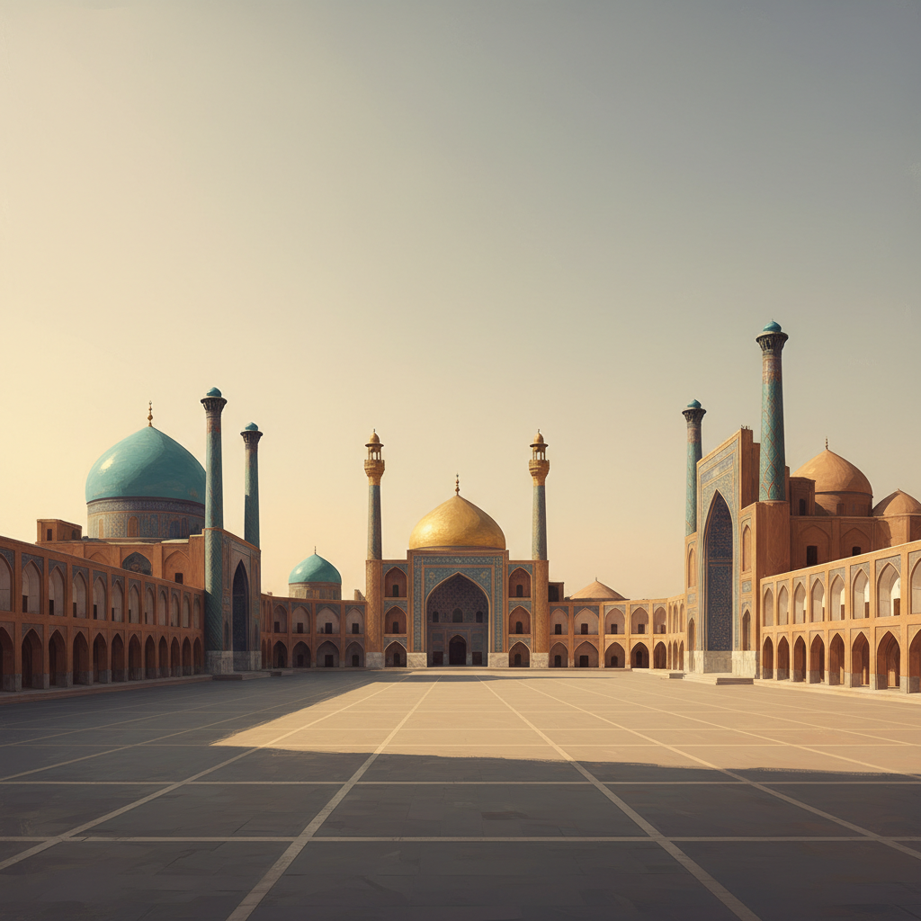 Meidan Emam, Esfahan — illustrated travel poster