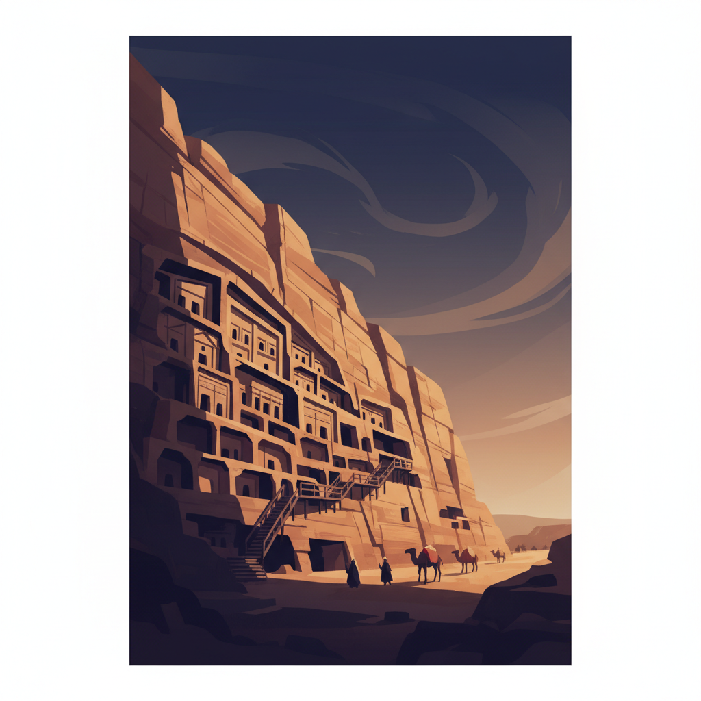 Mogao Caves — illustrated travel poster