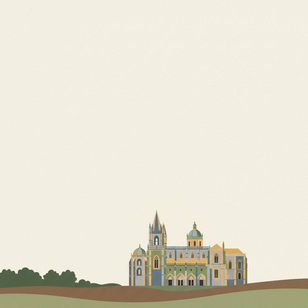 Monastery of Batalha — illustrated travel poster