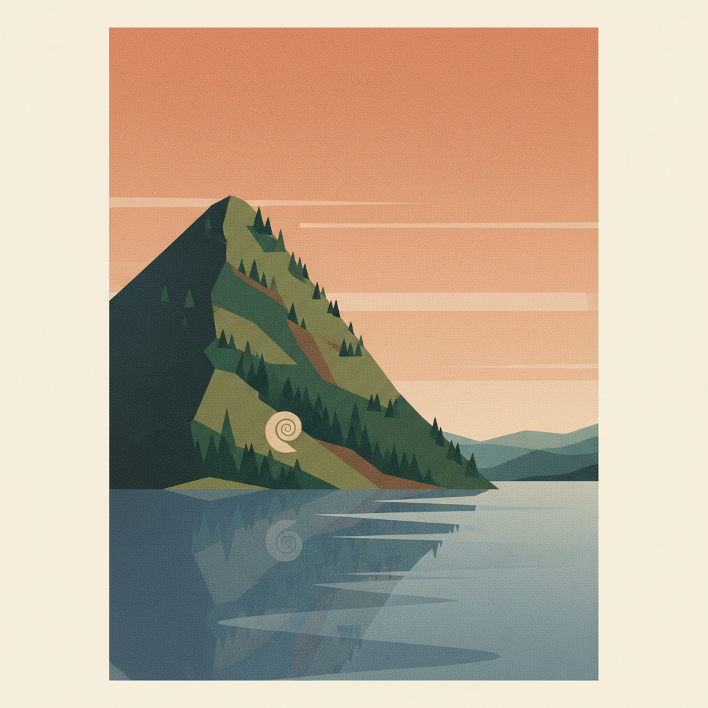 Monte San Giorgio — illustrated travel poster
