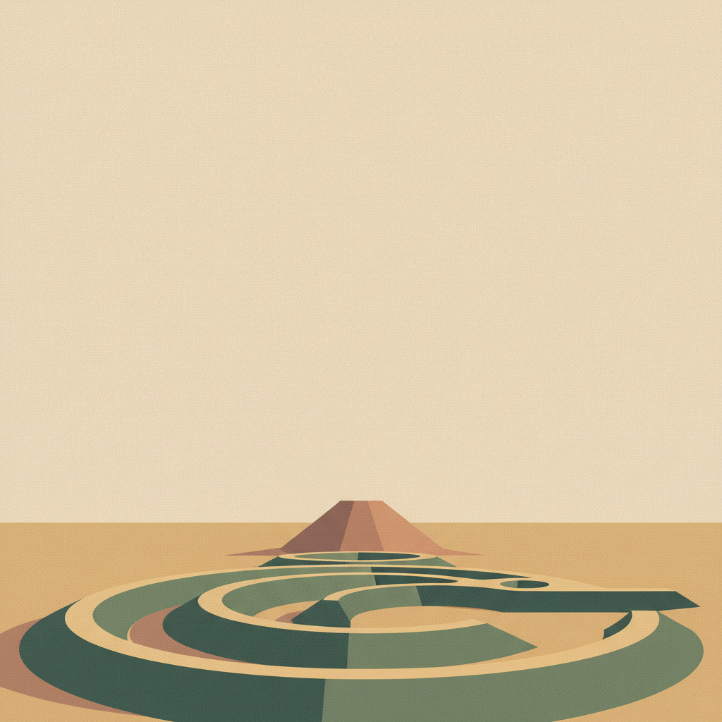 Monumental Earthworks of Poverty Point — illustrated travel poster