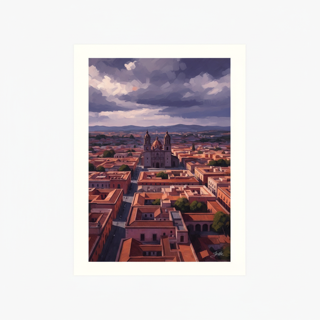 Historic Centre of Morelia — illustrated travel poster