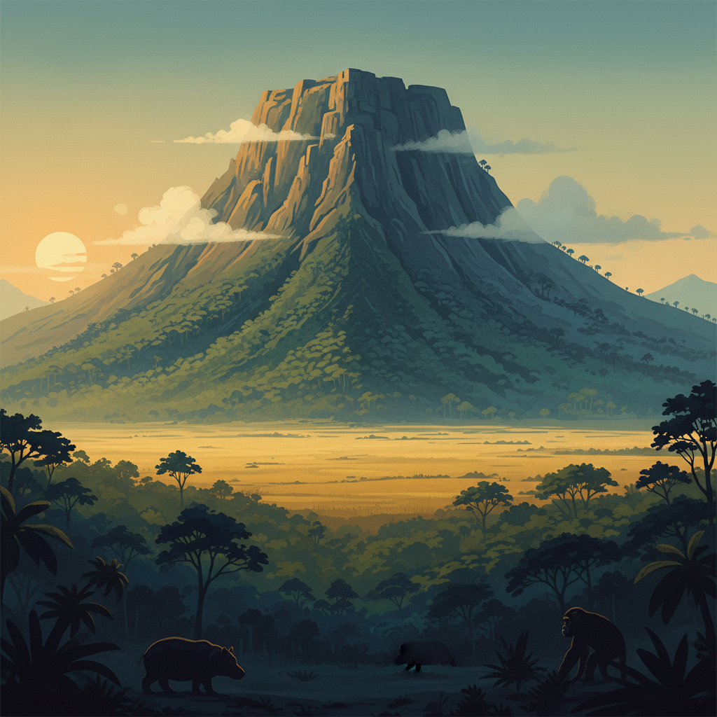 Mount Nimba Strict Nature Reserve — illustrated travel poster