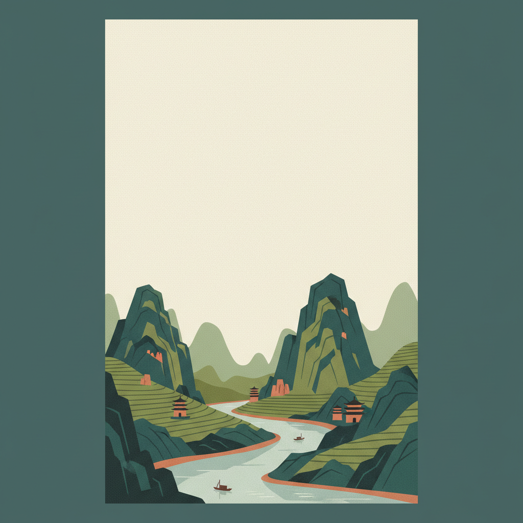 Mount Wuyi — illustrated travel poster