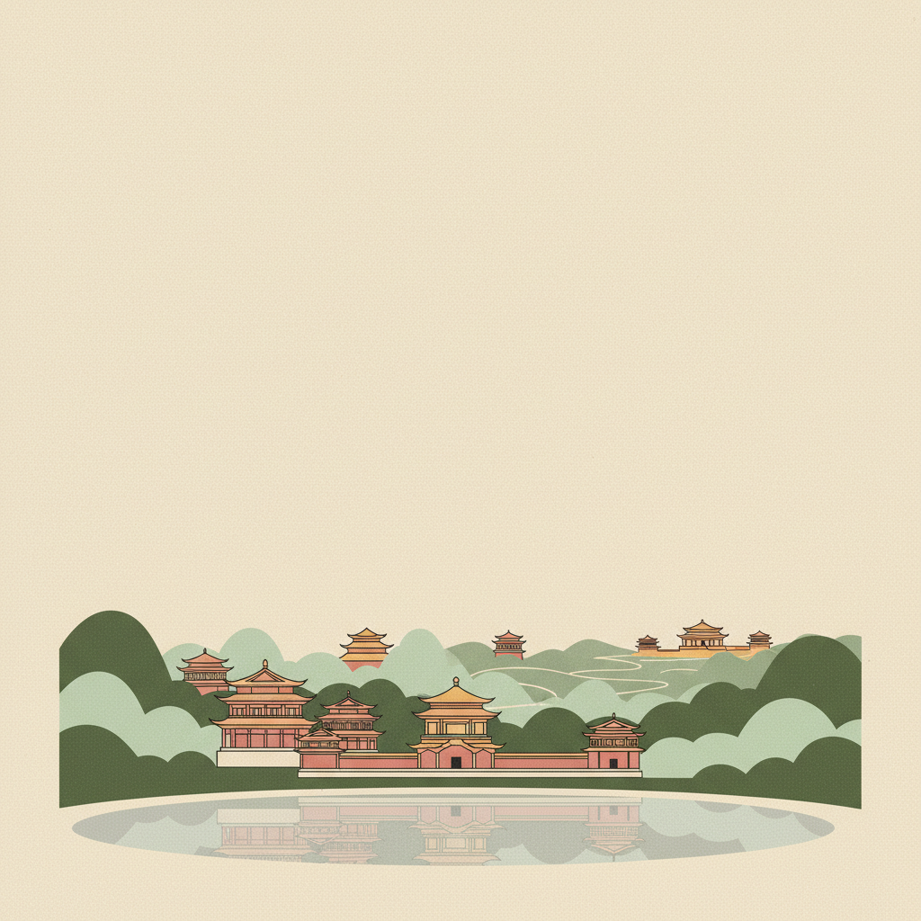 Mountain Resort and its Outlying Temples, Chengde — illustrated travel poster