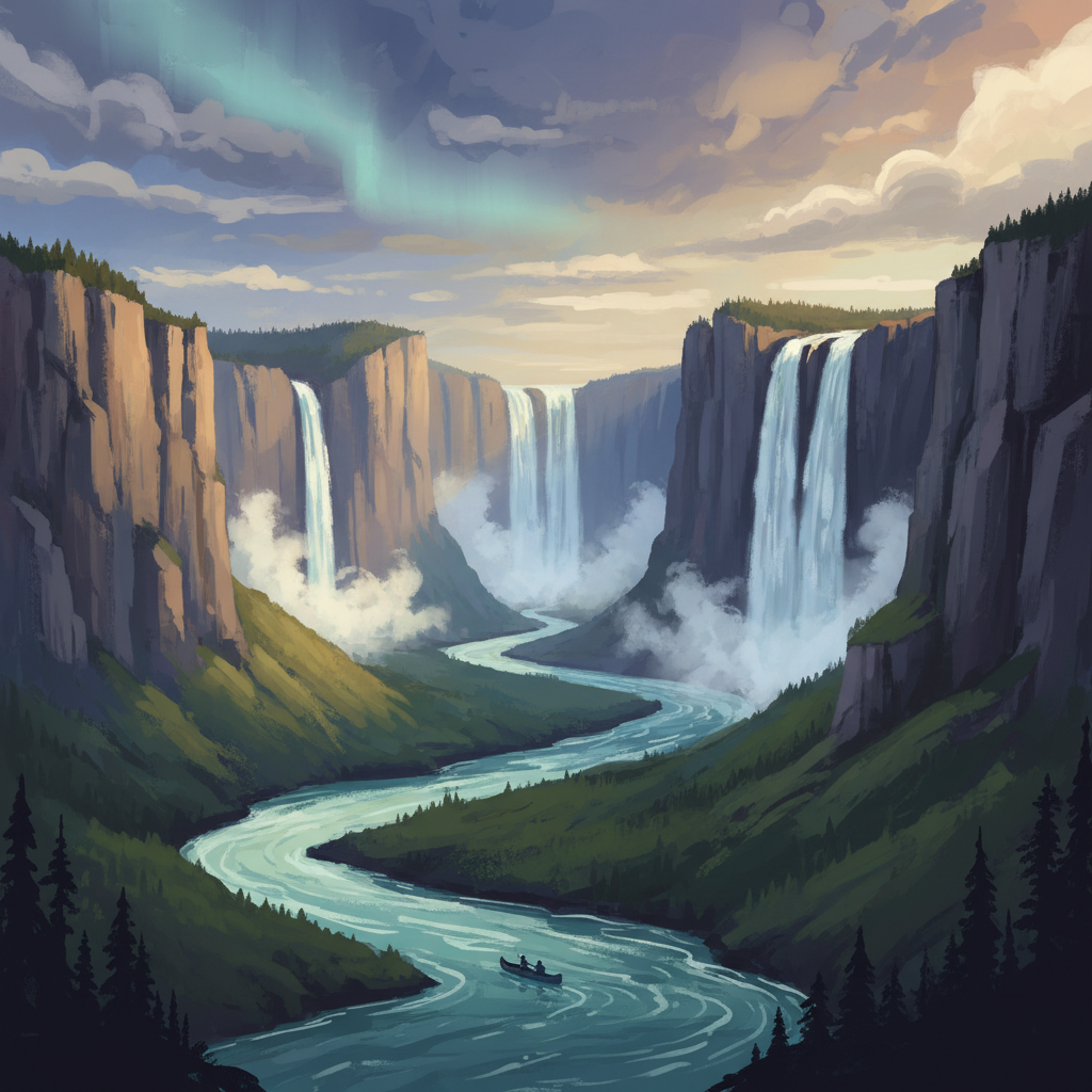 Nahanni National Park — illustrated travel poster