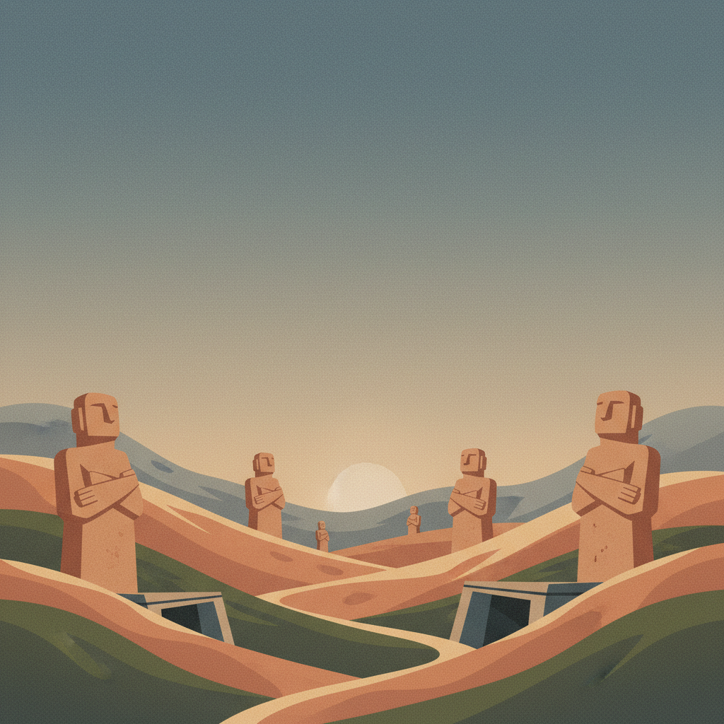 National Archeological Park of Tierradentro — illustrated travel poster