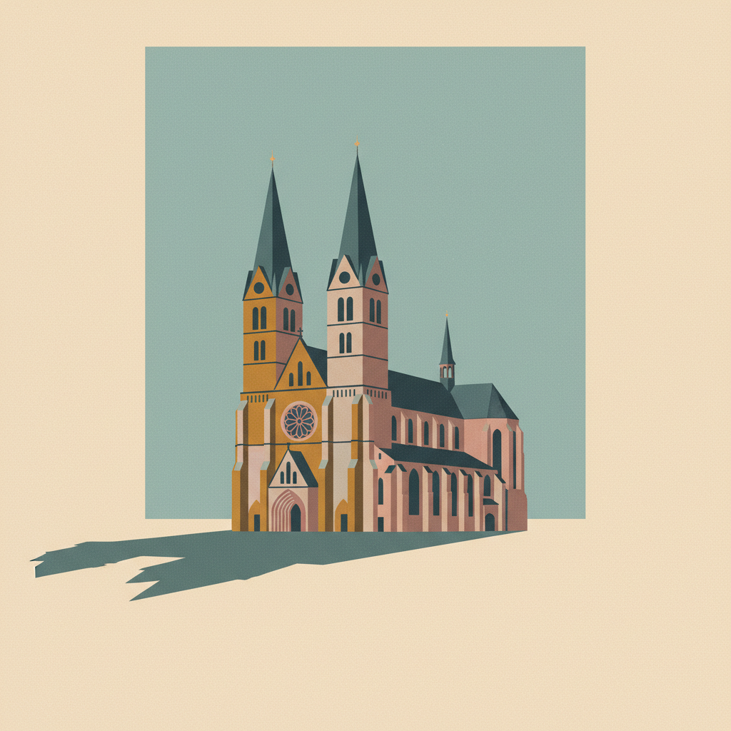 Naumburg Cathedral — illustrated travel poster