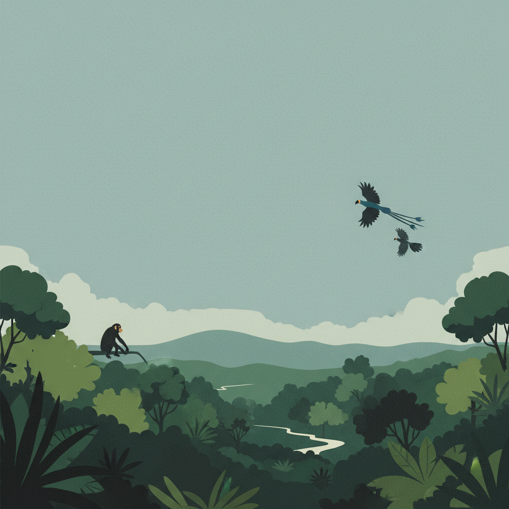 Nyungwe National Park — illustrated travel poster