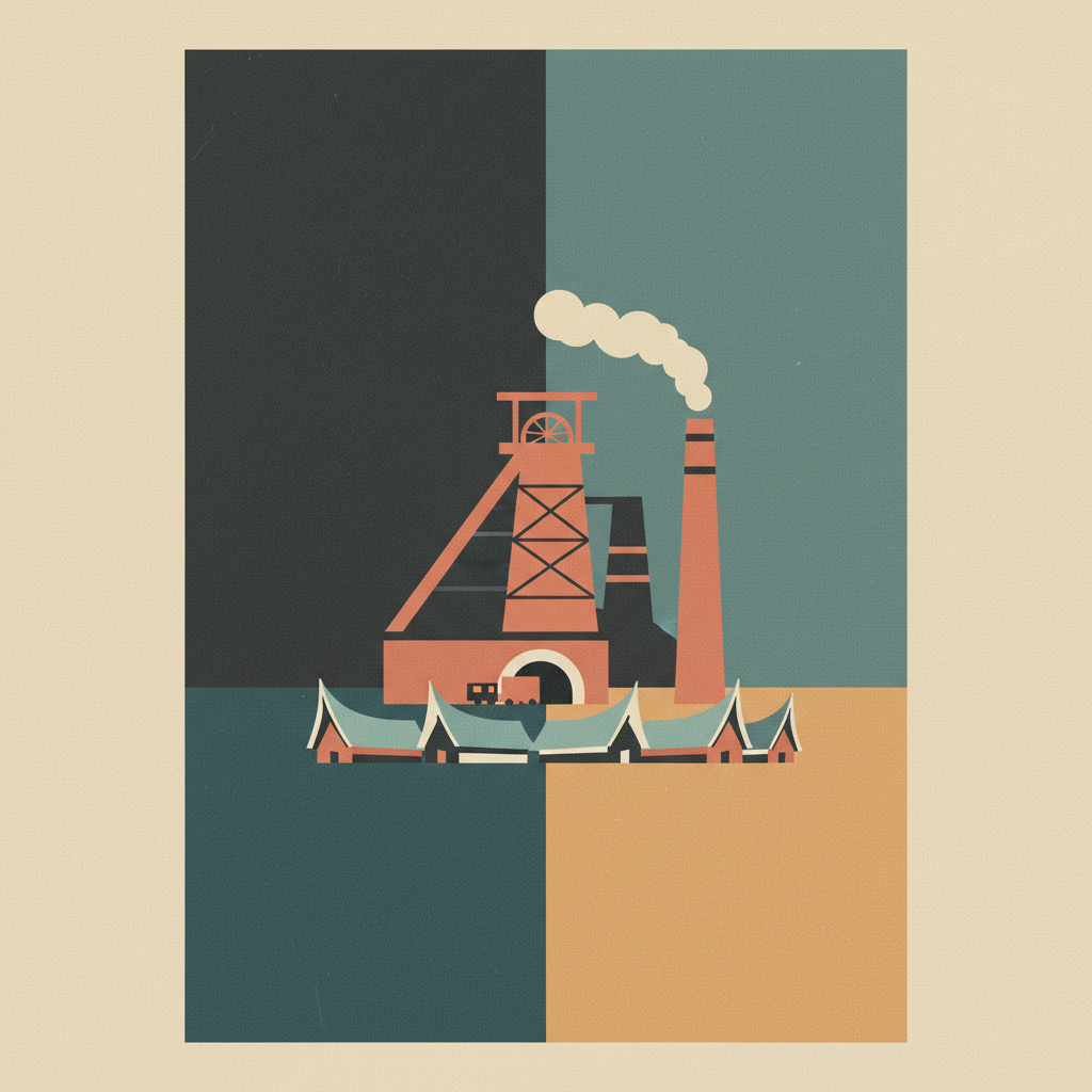 Ombilin Coal Mining Heritage of Sawahlunto — illustrated travel poster