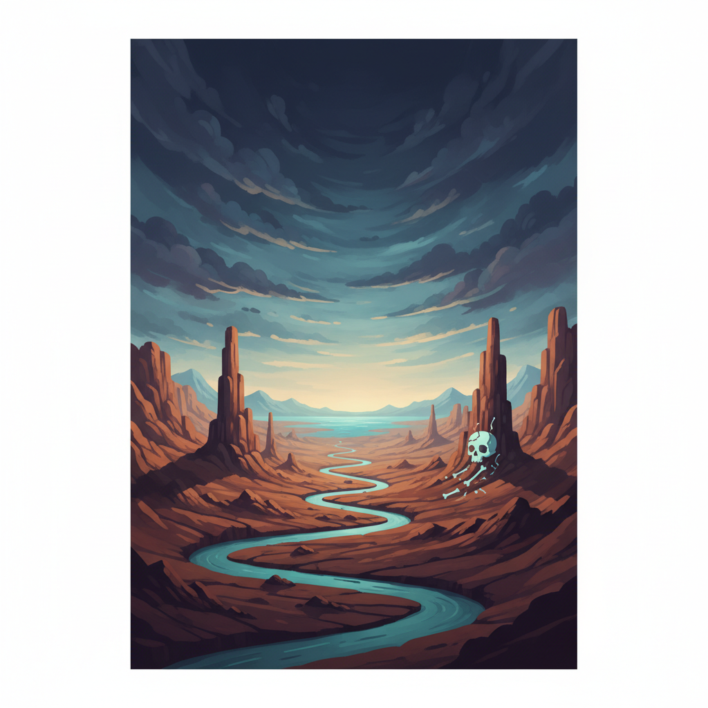 Lower Valley of the Omo — illustrated travel poster