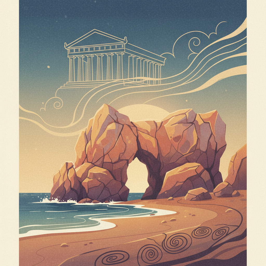 Paphos — illustrated travel poster