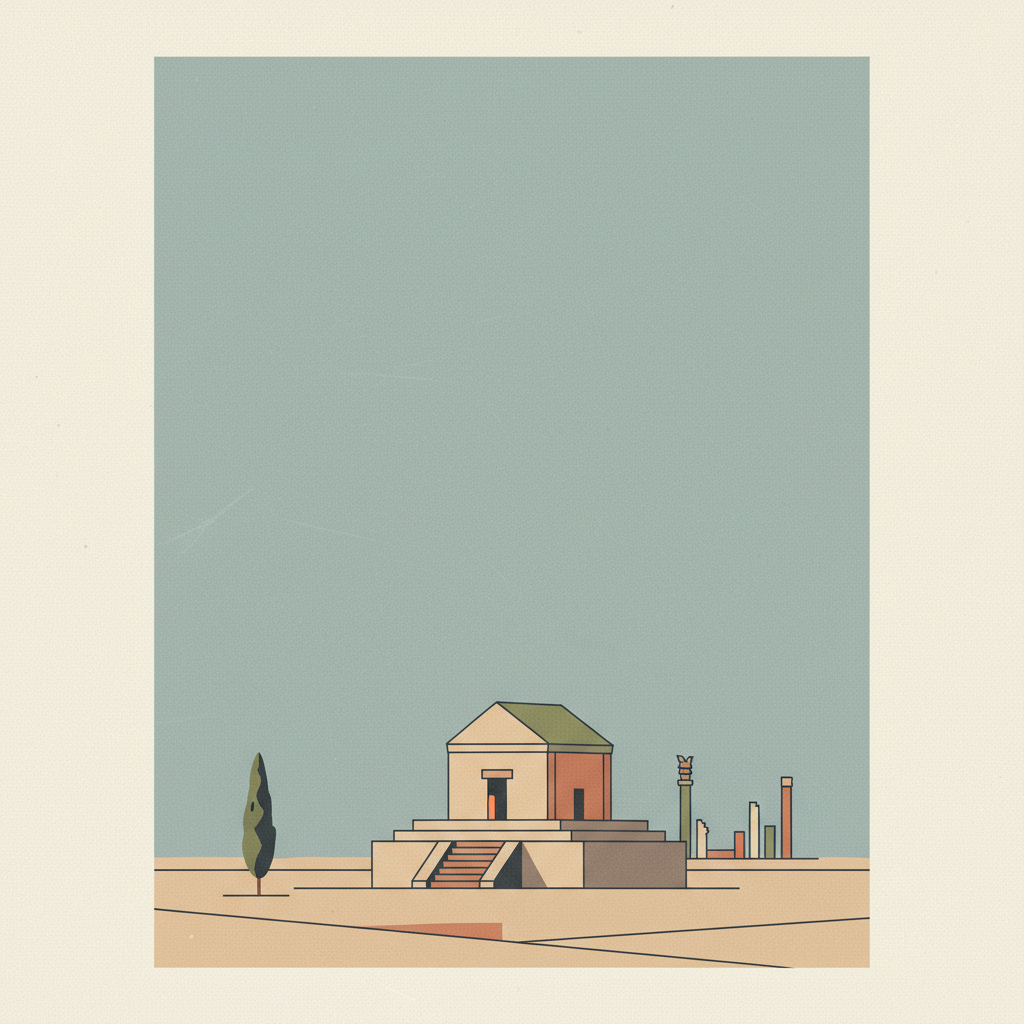 Pasargadae — illustrated travel poster