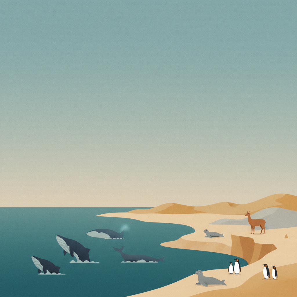 Península Valdés — illustrated travel poster