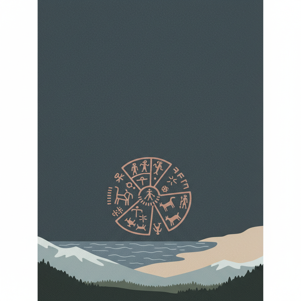 Petroglyphs of Lake Onega and the White Sea — illustrated travel poster