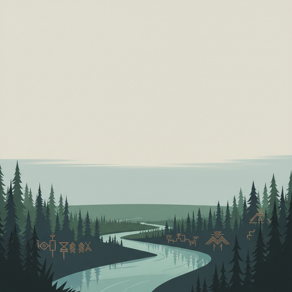Pimachiowin Aki — illustrated travel poster